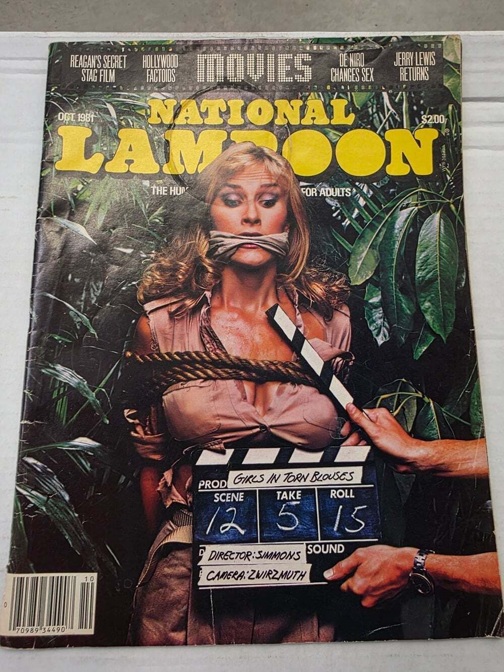 National Lampoon Magazine OCT 1981 Girls In Torn Blouses Humour Adult